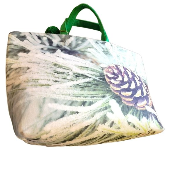 Winter Pinecone Handbag Heavy Felt Tote Large Handbag PD336 - Picture 5 of 10